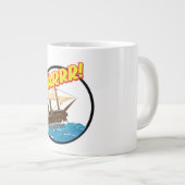 Piratenschiff Funny Cartoon Jumbo-Tasse (Vorderseite Rechts)