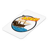 Piratenschiff Funny Cartoon Magnet (Linke Seite)
