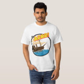 Piratenschiff Funny Cartoon T-Shirt (Vorne ganz)
