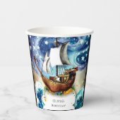 Piratenschiff für Kinder zum Geburtstag Pappbecher (Vorderseite)