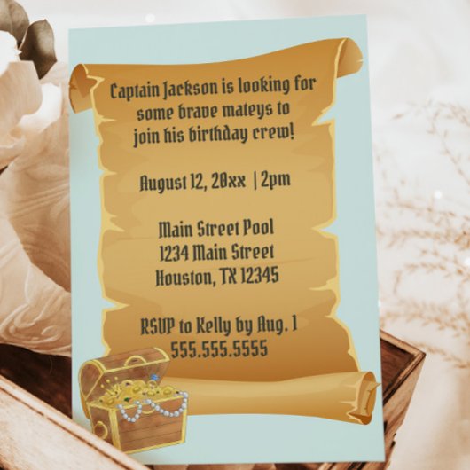 Piratenschiff Geburtsname & Alter Einladung