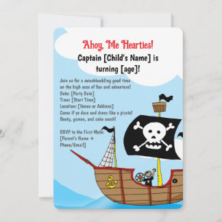 Piratenschiff Geburtstag Einladung