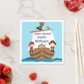 Piratenschiff Geburtstagspapier Napkins Serviette (Beispiel)