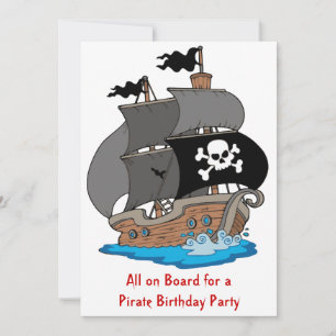 Piratenschiff Geburtstagspartei Einladung
