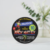 Piratenschiff Geburtstagspartei Einladung (Stehend Vorderseite)