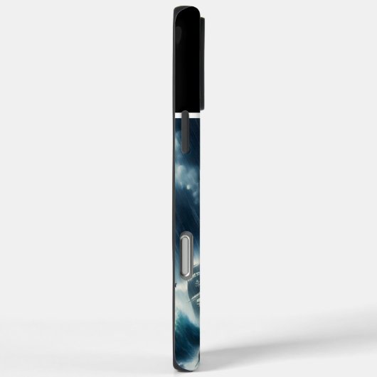 Piratenschiff gegen Sturm Case-Mate iPhone Hülle (Rückseite / Rechts)