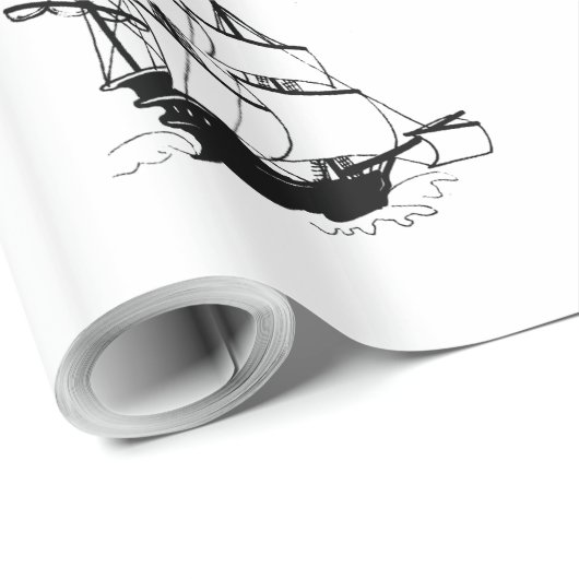 Piratenschiff Geschenkpapier (Rolleneckpunkt)