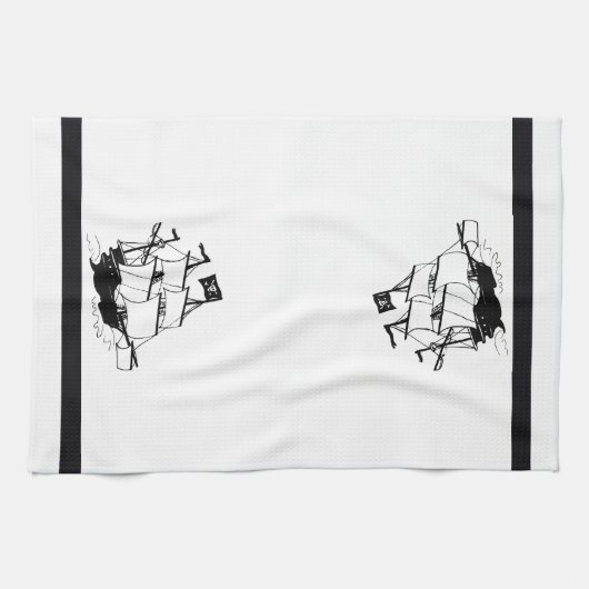 Piratenschiff Geschirrtuch (Horizontal)