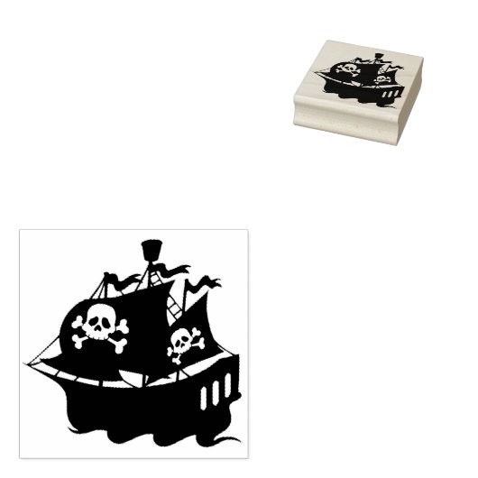 Piratenschiff Gummistempel (Stempel)
