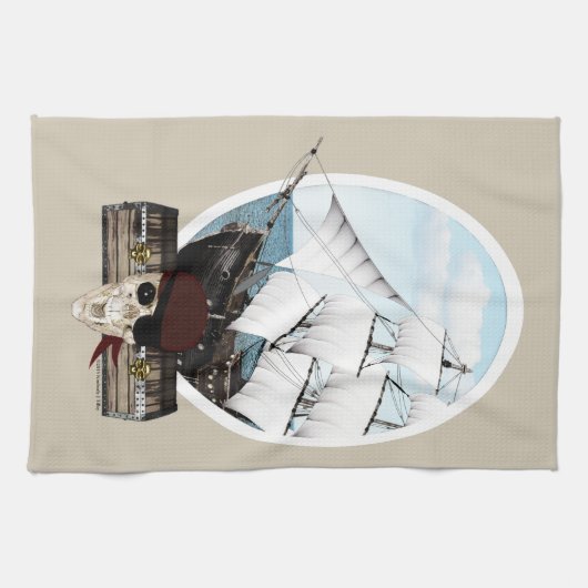 Piratenschiff Handtuch (Horizontal)