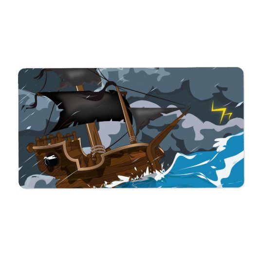 Piratenschiff im Sturm (Vorne)