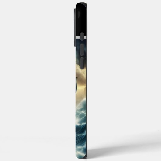 Piratenschiff im Sturm Case-Mate iPhone Hülle (Rückseite / Links)