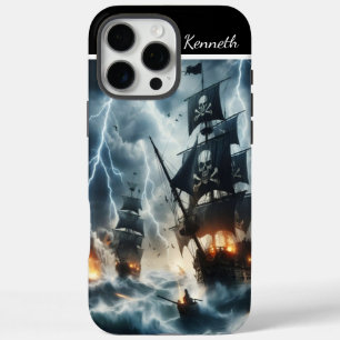 Piratenschiff im Sturm iPhone 16 Pro Max Hülle