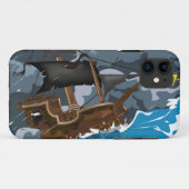 Piratenschiff im Sturm Case-Mate iPhone Hülle (Rückseite (Horizontal))