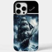 Piratenschiff im Sturm Case-Mate iPhone Hülle (Rückseite)