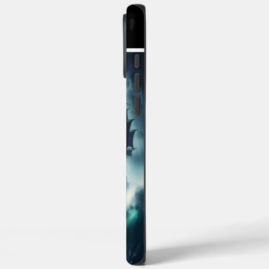 Piratenschiff im Sturm Case-Mate iPhone Hülle (Rückseite / Links)