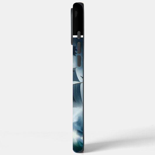 Piratenschiff im Sturm Case-Mate iPhone Hülle (Rückseite / Links)