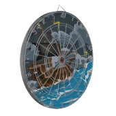 Piratenschiff im Sturm Dartscheibe (Vorderseite Links)