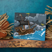 Piratenschiff im Sturm Fotoplatte (Seite)