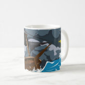 Piratenschiff im Sturm Kaffeetasse (VorderseiteRechts)