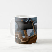 Piratenschiff im Sturm Kaffeetasse (Vorderseite Links)