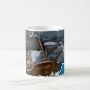 Piratenschiff im Sturm Kaffeetasse