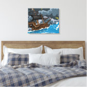 Piratenschiff im Sturm Leinwanddruck (Insitu (Schlafzimmer))