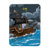 Piratenschiff im Sturm Magnet (Vertikal)