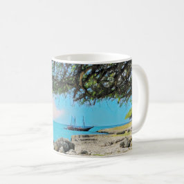 Piratenschiff in Aruba Malmok Beach Kaffeetasse