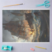 Piratenschiff in Schlachthöhe Seidenpapier (Basteln)