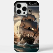 Piratenschiff in Sturmsee Case-Mate iPhone Hülle (Rückseite)