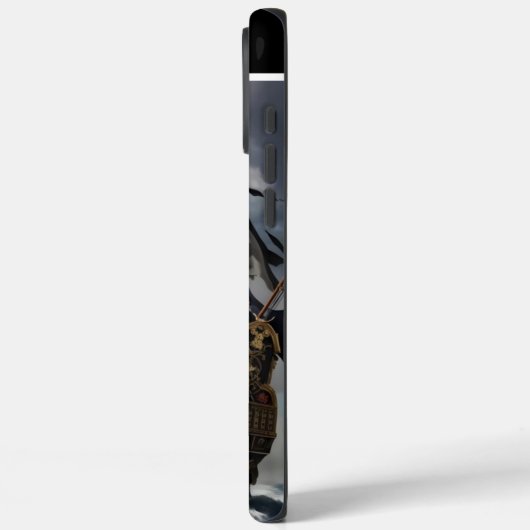 Piratenschiff in Sturmsee Case-Mate iPhone Hülle (Rückseite / Links)