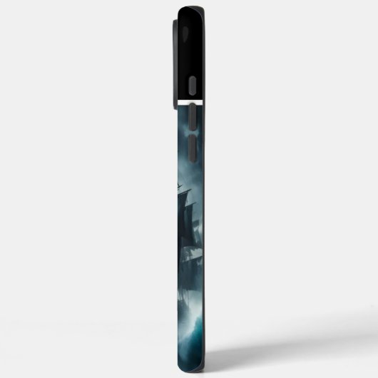 Piratenschiff in Sturmsee Case-Mate iPhone Hülle (Rückseite / Links)