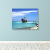 Piratenschiff Karibik Leinwanddruck (Insitu (Holzboden))