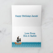 Piratenschiff Karte (Innenseite)