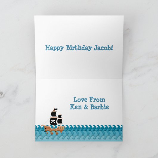 Piratenschiff Karte (Innenseite)