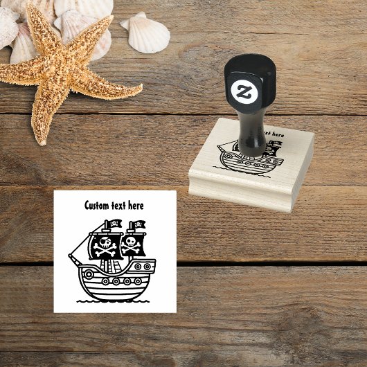 Piratenschiff Kinder Gummistempel
