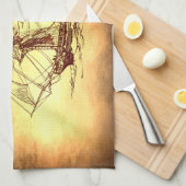 Piratenschiff Küchentuch (Viertel Falte)