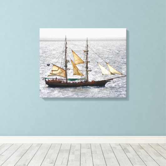 Piratenschiff Leinwanddruck (Insitu (Holzboden))
