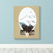 Piratenschiff Leinwanddruck (Insitu (Holzboden))