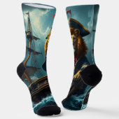 Piratenschiff Lion auf See Socken (Gewinkelt)