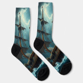 Piratenschiff Lion auf See Socken (Rechts)