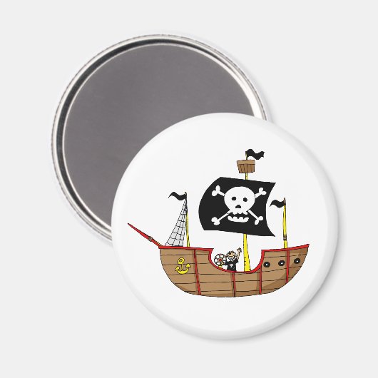 Piratenschiff Magnet (Vorderseite/Rückseite)