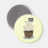 Piratenschiff Magnet (Vorderseite/Rückseite)