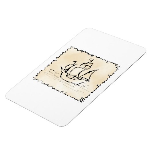 Piratenschiff. Magnet (Linke Seite)