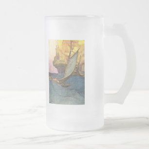 Piratenschiff Mattglas Bierglas