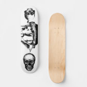Piratenschiff mit 2 Schädeln, die heraus Skateboard (Vorderseite)