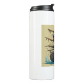 Piratenschiff mit Papagei Thermosbecher (Nach links gedreht)