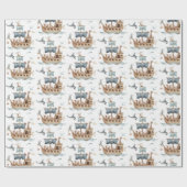 Piratenschiff mit Party "Tiere Kinder" Geschenkpapier (Flach)