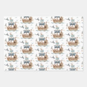 Piratenschiff mit Party "Tiere Kinder" Geschenkpapier Set (Vorderseite)